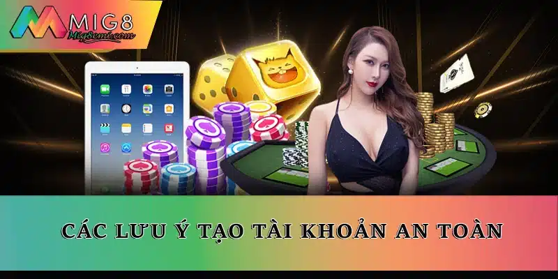 Các lưu ý tạo tài khoản an toàn